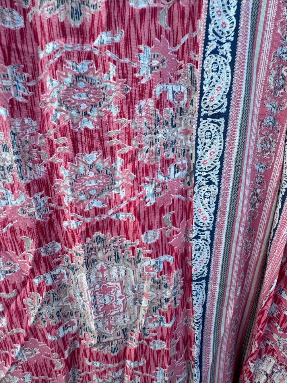 J. Jill Paisley Mixed Print Sleeveless Shift Midi Dress- Pink Boho Sz 2X - Picture 6 of 9